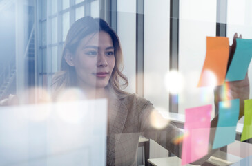 asian female business working at office