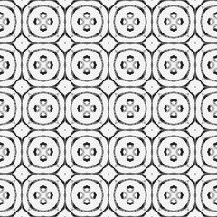 Fototapeta premium Tiled watercolor background. Black and white