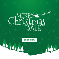 merry christmas card with tree