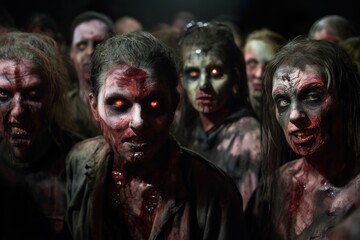Ultra-Realistic Zombies with Evil Eyes, No Skin, Mummy-Like, Halloween Film Quality Inspired Scare, Evil Creatures