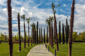 Obraz premium Modern public city park of the city of Krasnodar, Russia