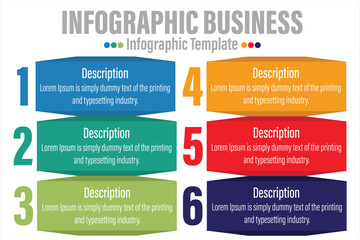 Six rectangle timeline steps or option workflow infographic plan concept design vector with icons. Business roadmap timeline network project template for presentation and report.