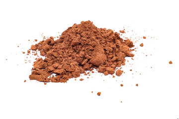 heap of cocoa powder isolated on png background