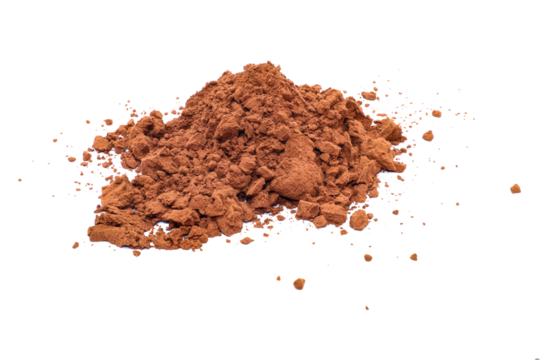 heap of cocoa powder isolated on png background
