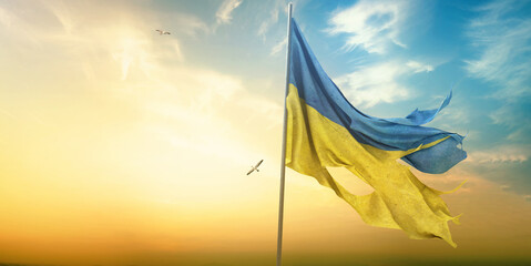Ukraine Flag, Ukraine - Wartime Flags