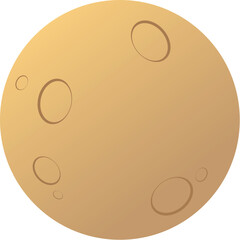 Golden Moon Vector