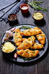 savory crescent rolls with melted cheese filling