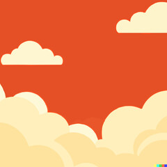 Orange Sky Vector Illustration 