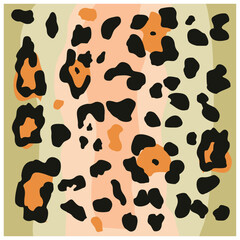 Leopard hair and fur pattern vector graphic. decorative background. Big cat fur patterns.