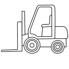 Forklift icon. Line, outline version, Forklift outline vector sign. Symbol, logo illustration. Pixel perfect vector graphics