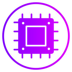 microprocessor gradient icon