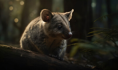 Naklejka premium photo of glider marsupial in its natural habitat. Generative AI