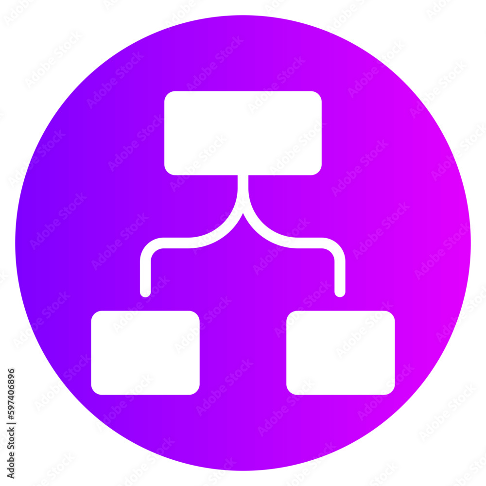 Wall mural decision tree gradient icon