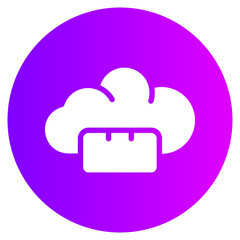 cloud data gradient icon