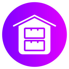 data warehouse gradient icon