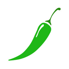 Green pepper vector isolated on white background 10 eps