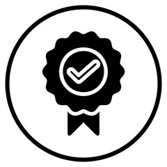 quality assurance glyph icon