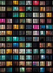 colorful windows flat texture Generative AI