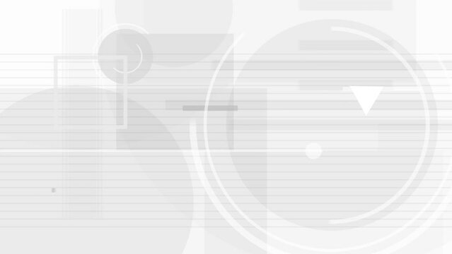 Kinetic 2d animation of transition with geometric shapes in suprematism style.