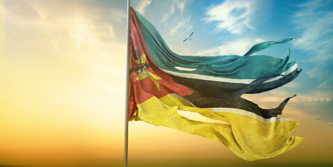 Mozambique Flag, Mozambique, Republic of Mozambique- Wartime Flags