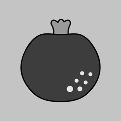 Garnet, Pomegranate isolated design vector icon