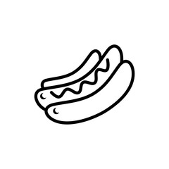 hotdog design logo template illustration