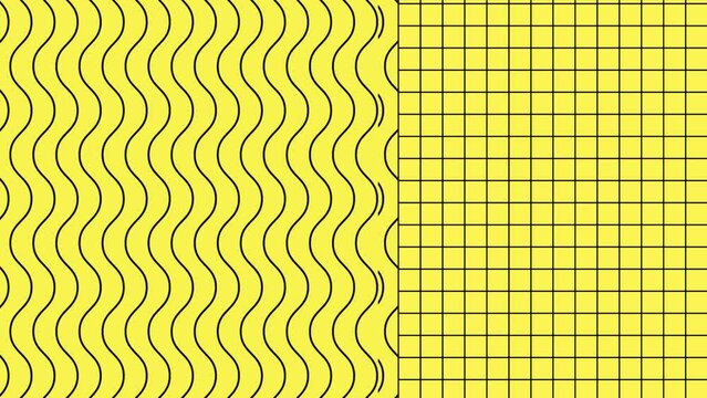 yellow waving and grid line seamless motion background video