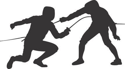 Fencing sport silhouette 2023042809