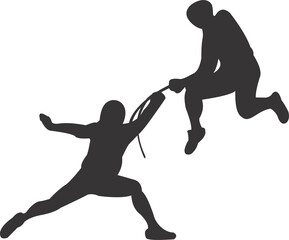 Fencing sport silhouette 2023042812