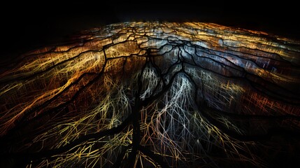  Hyper-Realistic Macro Shot of Pulsating Data Transfer Stream