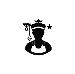 A beautiful nursing symbol silhouette vector art