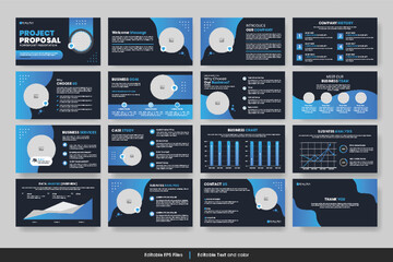 Project proposal  presentation template design or business presentation slide  design