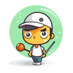 Golf course. Golf coach and instructor. Golf club. cartoon vector illustration. label, sticker, t-shirt printing