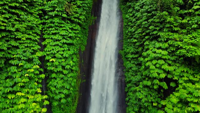 Air Terjun Melanting Waterfall. There are almost 500 steps to get to the waterfall. You don&rsquo;t have to worry about safety on the stairs, but they can be a little steep.