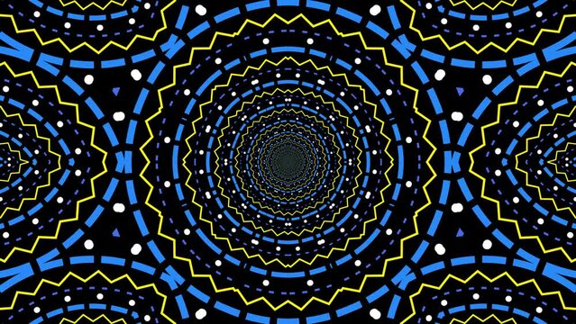 Patterned mandala kaleidoscope - looped animation complex and intricate