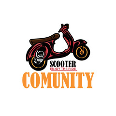 motorcycle racing logo, scooter logo design