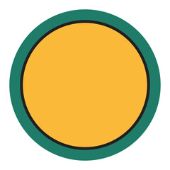 Retro circle blank badge illustration of a circle