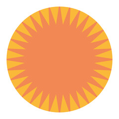 Retro circle blank badge abstract sun vector illustration