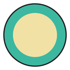 Retro circle blank badge abstract colorful circle