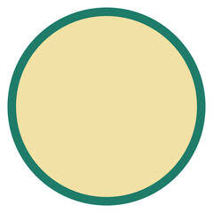 Retro circle blank badge round button