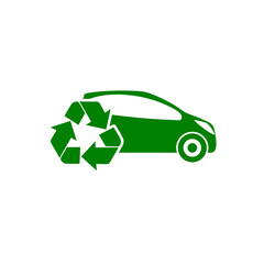 Car recycling icon isolated on transparent background