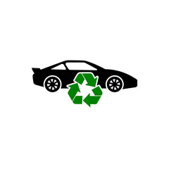 Car recycling icon isolated on transparent background