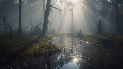 Watery swamp