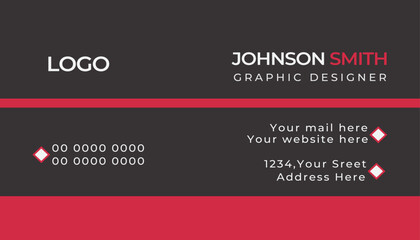 Modern Creative simple and clean  Business Card Design Template in rectangle size.