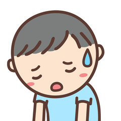 「だるい」絵カード（生活場面）【療育・発達障害・自閉症】