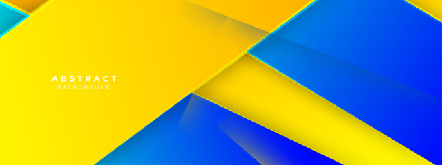 blue and yellow geometric shapes abstract background geometry shine and layer element vector for presentation design. Suit for business, corporate, institution, party, festive, seminar, and talks.
