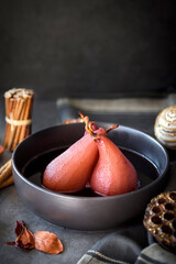 Wine Poached Pears