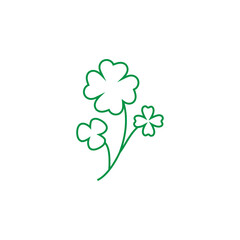 Clover leaves icon vector. Saint  Patrick Day illustration sign. leprechaun symbol or logo.