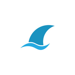 fin logo shark emblem wave