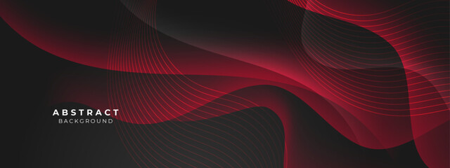 Minimal black and red geometric shapes abstract modern background design. Design for banner
